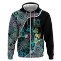 Honouring 50 Year Of NAIDOC Zip Hoodie Honouring The Next Generation Pastel Aboriginal Art