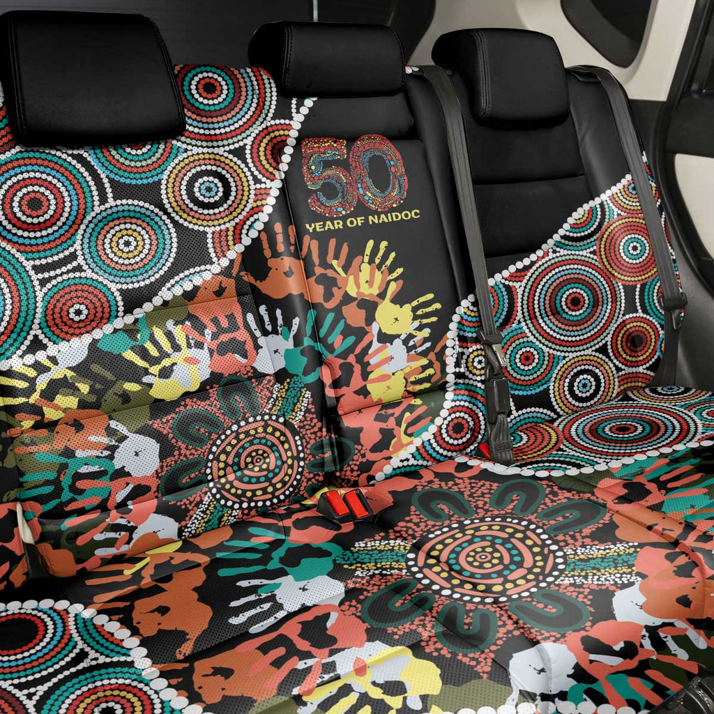 Honouring 50 Year Of NAIDOC Back Car Seat Cover Honouring The Next Generation Red Aboriginal Art