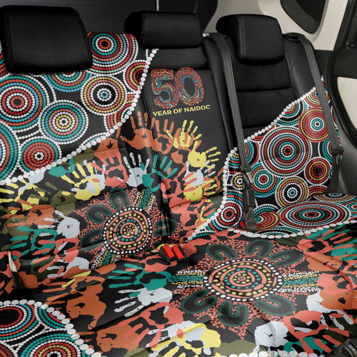 Honouring 50 Year Of NAIDOC Back Car Seat Cover Honouring The Next Generation Red Aboriginal Art