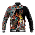Honouring 50 Year Of NAIDOC Baseball Jacket Honouring The Next Generation Red Aboriginal Art
