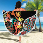 Honouring 50 Year Of NAIDOC Beach Blanket Honouring The Next Generation Red Aboriginal Art