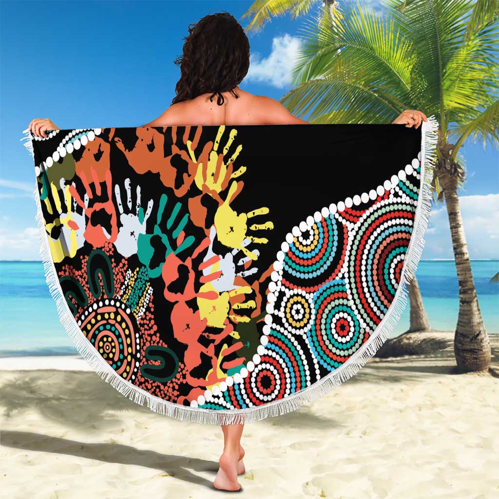 Honouring 50 Year Of NAIDOC Beach Blanket Honouring The Next Generation Red Aboriginal Art