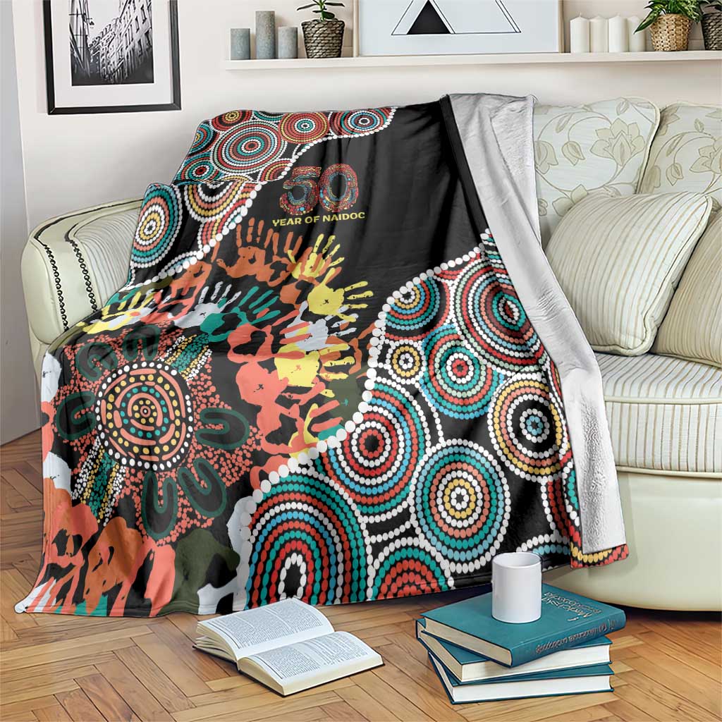 Honouring 50 Year Of NAIDOC Blanket Honouring The Next Generation Red Aboriginal Art