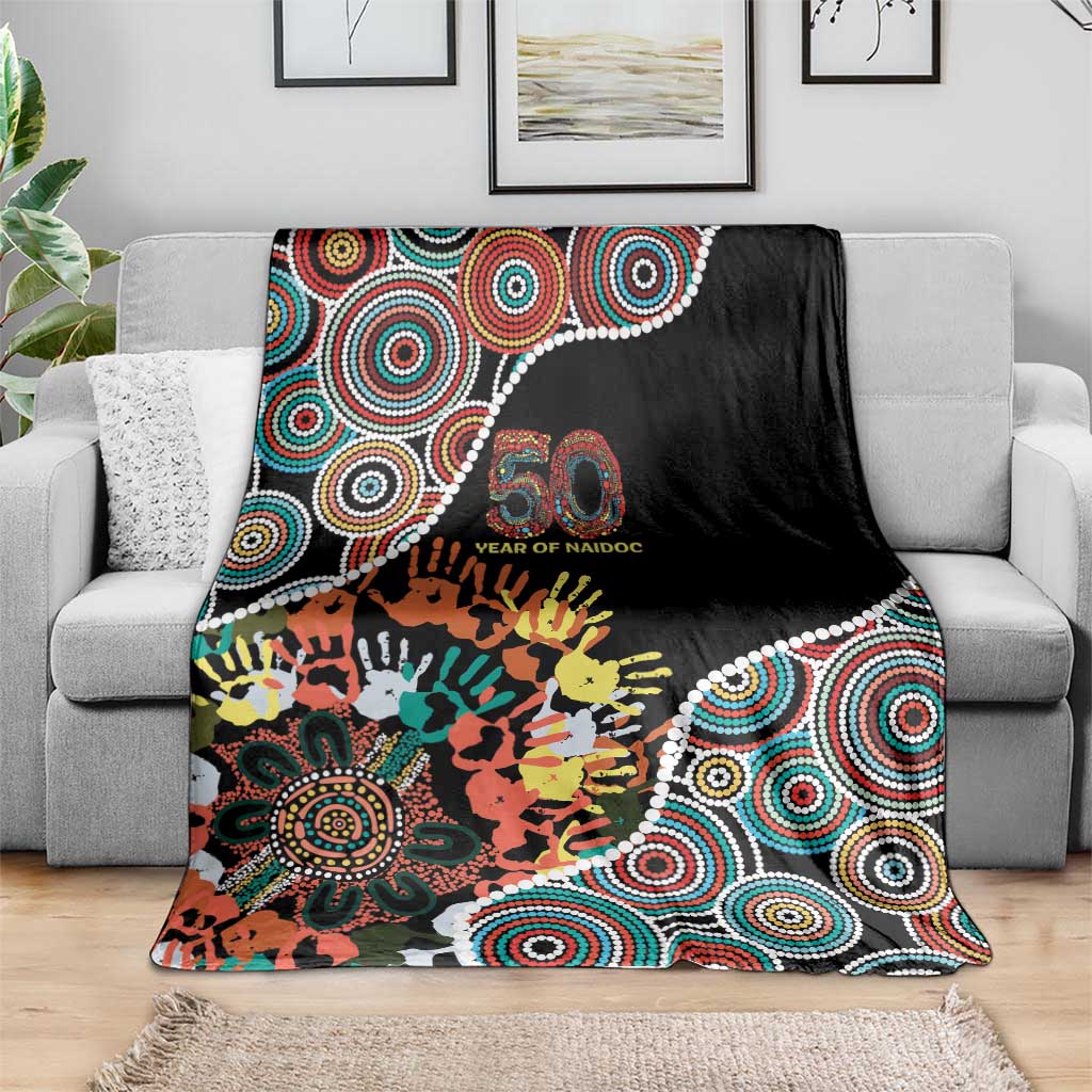 Honouring 50 Year Of NAIDOC Blanket Honouring The Next Generation Red Aboriginal Art
