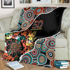 Honouring 50 Year Of NAIDOC Blanket Honouring The Next Generation Red Aboriginal Art