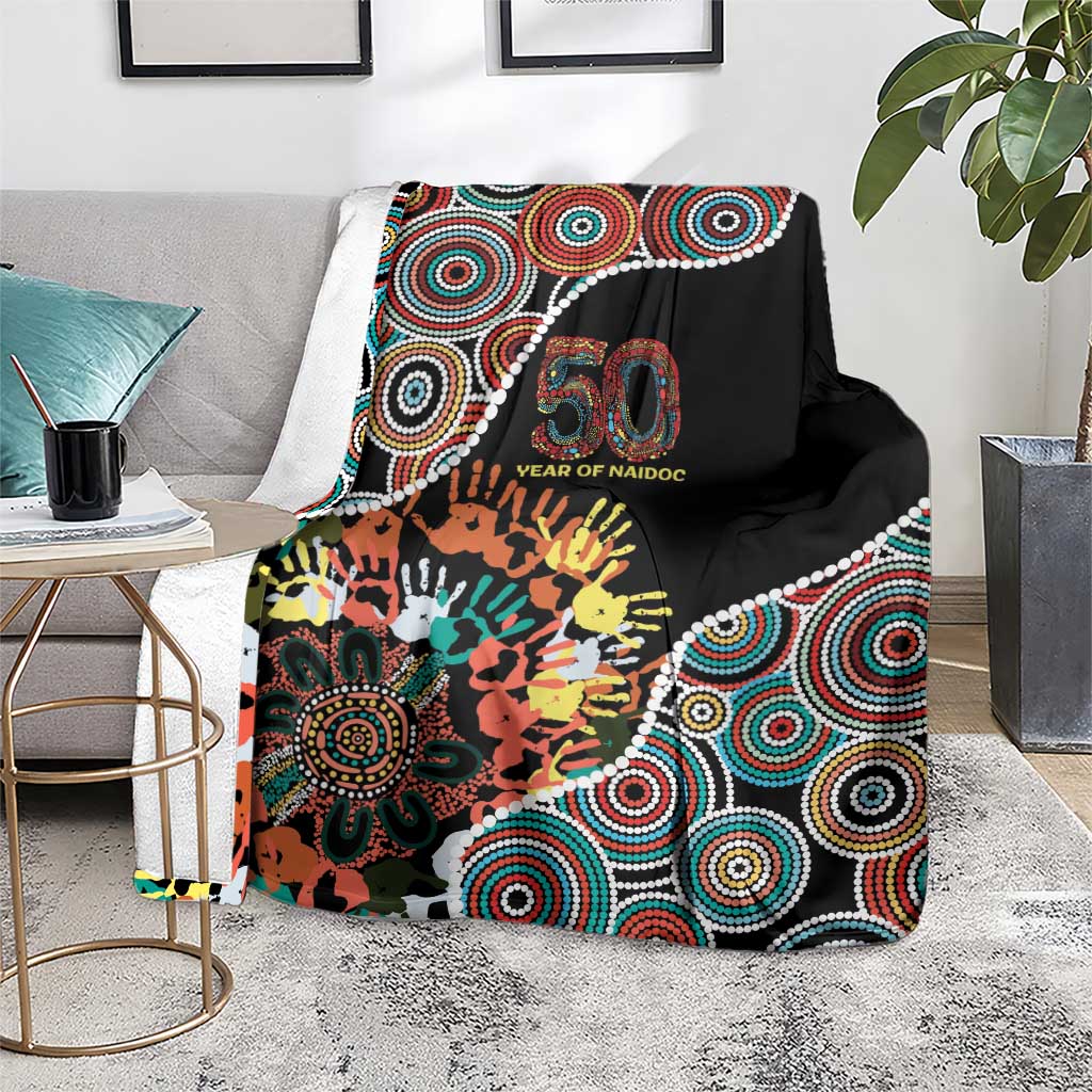 Honouring 50 Year Of NAIDOC Blanket Honouring The Next Generation Red Aboriginal Art