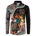 Honouring 50 Year Of NAIDOC Button Sweatshirt Honouring The Next Generation Red Aboriginal Art