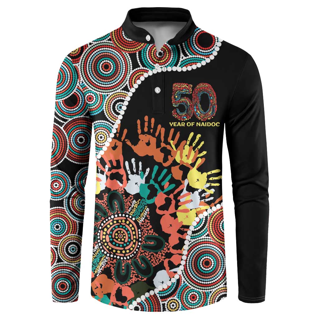 Honouring 50 Year Of NAIDOC Button Sweatshirt Honouring The Next Generation Red Aboriginal Art