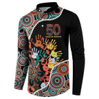 Honouring 50 Year Of NAIDOC Button Sweatshirt Honouring The Next Generation Red Aboriginal Art