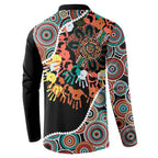 Honouring 50 Year Of NAIDOC Button Sweatshirt Honouring The Next Generation Red Aboriginal Art