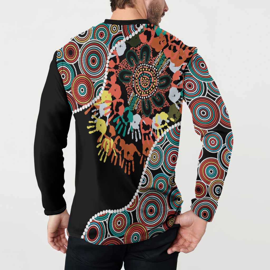 Honouring 50 Year Of NAIDOC Button Sweatshirt Honouring The Next Generation Red Aboriginal Art