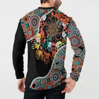 Honouring 50 Year Of NAIDOC Button Sweatshirt Honouring The Next Generation Red Aboriginal Art