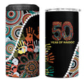Honouring 50 Year Of NAIDOC 4 in 1 Can Cooler Tumbler Honouring The Next Generation Red Aboriginal Art