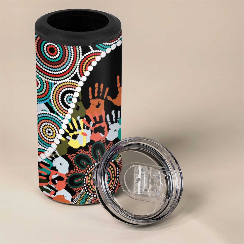 Honouring 50 Year Of NAIDOC 4 in 1 Can Cooler Tumbler Honouring The Next Generation Red Aboriginal Art