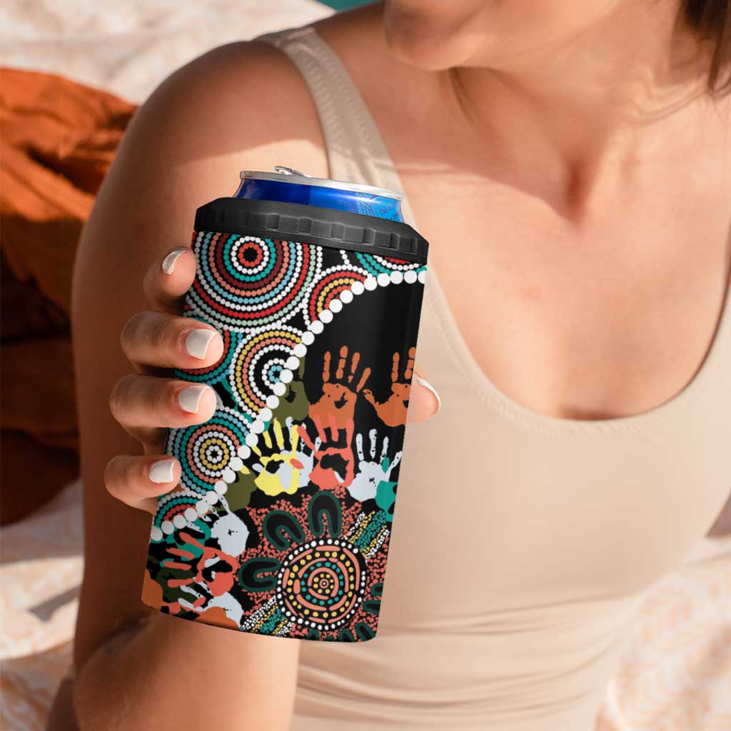 Honouring 50 Year Of NAIDOC 4 in 1 Can Cooler Tumbler Honouring The Next Generation Red Aboriginal Art