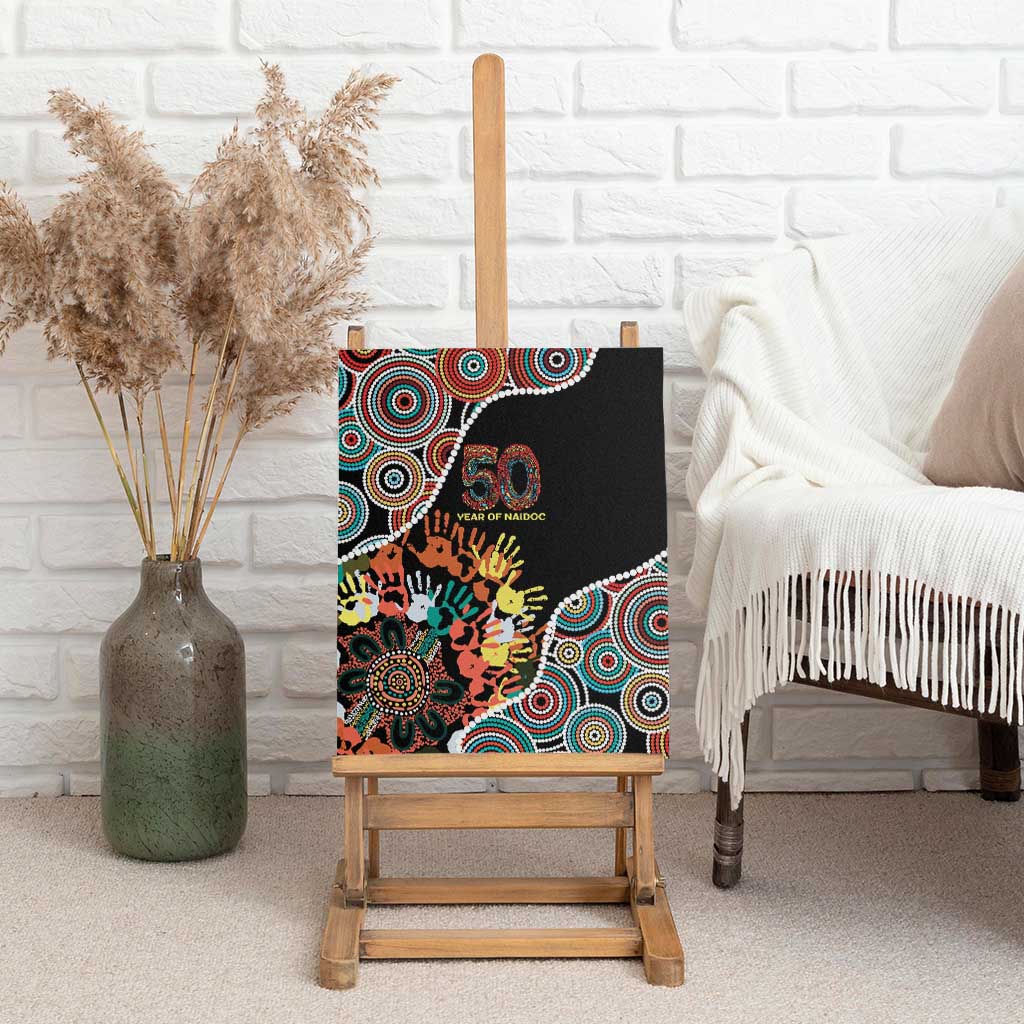 Honouring 50 Year Of NAIDOC Canvas Wall Art Honouring The Next Generation Red Aboriginal Art