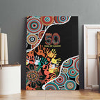 Honouring 50 Year Of NAIDOC Canvas Wall Art Honouring The Next Generation Red Aboriginal Art