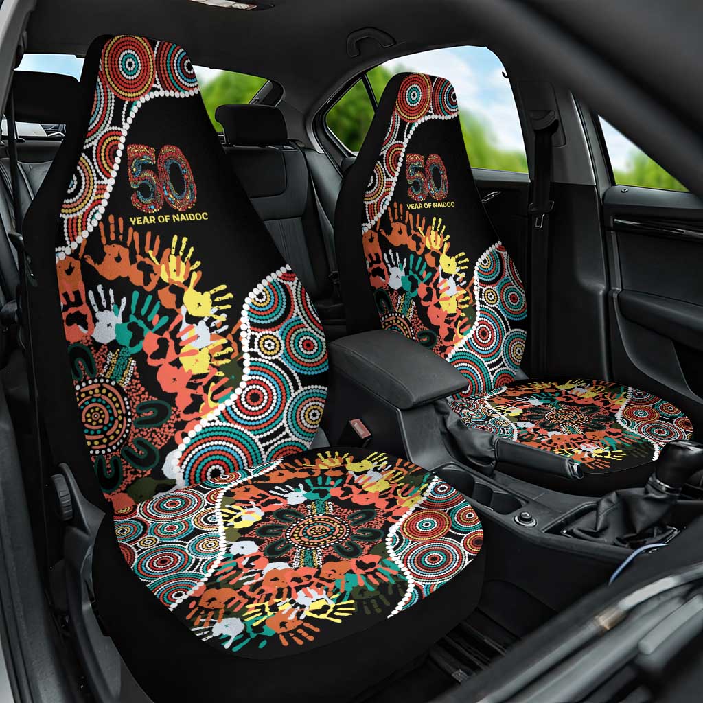 Honouring 50 Year Of NAIDOC Car Seat Cover Honouring The Next Generation Red Aboriginal Art