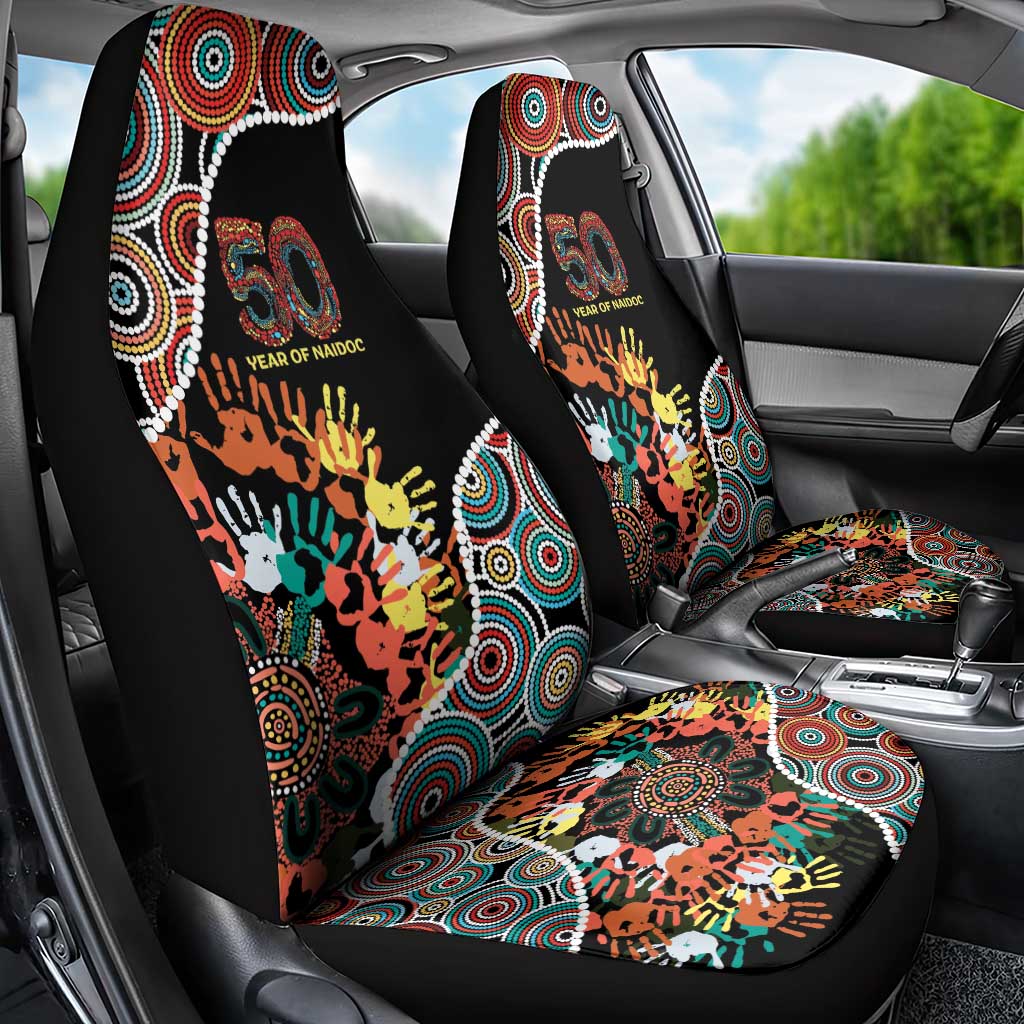 Honouring 50 Year Of NAIDOC Car Seat Cover Honouring The Next Generation Red Aboriginal Art