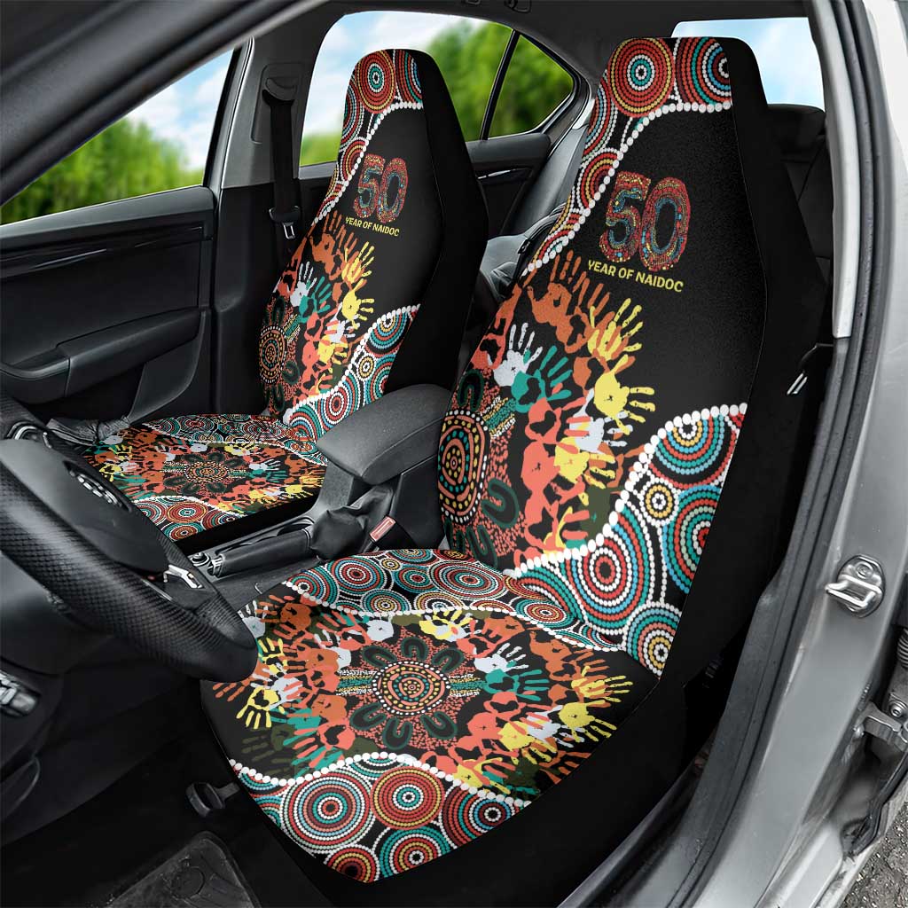 Honouring 50 Year Of NAIDOC Car Seat Cover Honouring The Next Generation Red Aboriginal Art