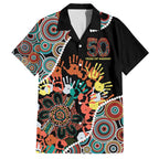 Honouring 50 Year Of NAIDOC Family Matching Long Sleeve Bodycon Dress and Hawaiian Shirt Honouring The Next Generation Red Aboriginal Art