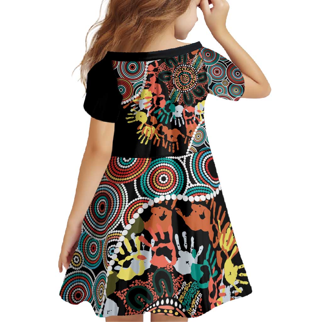 Honouring 50 Year Of NAIDOC Family Matching Mermaid Dress and Hawaiian Shirt Honouring The Next Generation Red Aboriginal Art