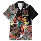Honouring 50 Year Of NAIDOC Family Matching Mermaid Dress and Hawaiian Shirt Honouring The Next Generation Red Aboriginal Art