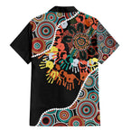 Honouring 50 Year Of NAIDOC Family Matching Mermaid Dress and Hawaiian Shirt Honouring The Next Generation Red Aboriginal Art