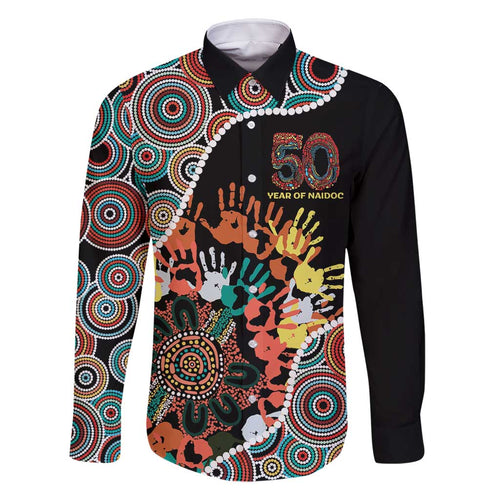 Honouring 50 Year Of NAIDOC Family Matching Off Shoulder Short Dress and Hawaiian Shirt Honouring The Next Generation Red Aboriginal Art