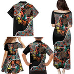 Honouring 50 Year Of NAIDOC Family Matching Puletasi and Hawaiian Shirt Honouring The Next Generation Red Aboriginal Art