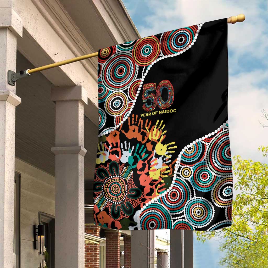 Honouring 50 Year Of NAIDOC Garden Flag Honouring The Next Generation Red Aboriginal Art