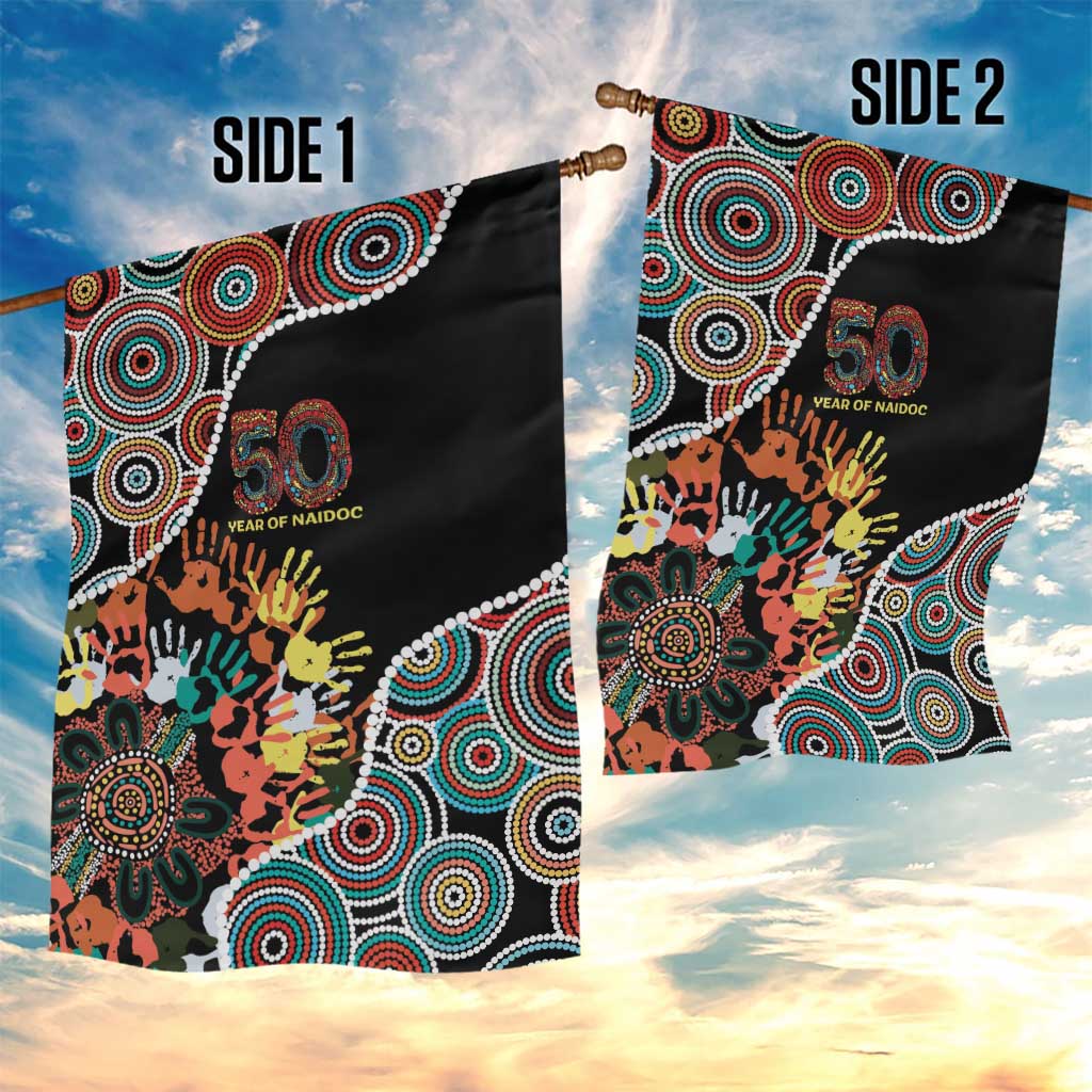 Honouring 50 Year Of NAIDOC Garden Flag Honouring The Next Generation Red Aboriginal Art