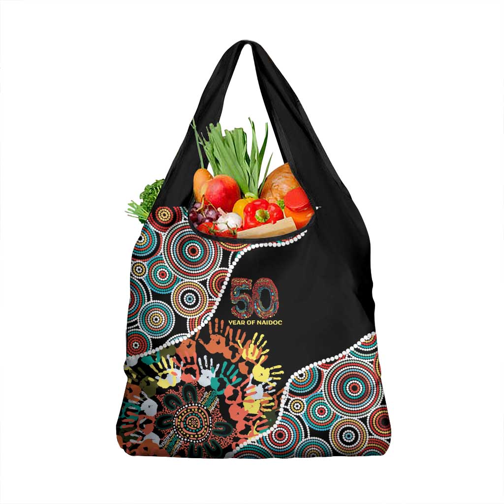 Honouring 50 Year Of NAIDOC Grocery Bag Honouring The Next Generation Red Aboriginal Art