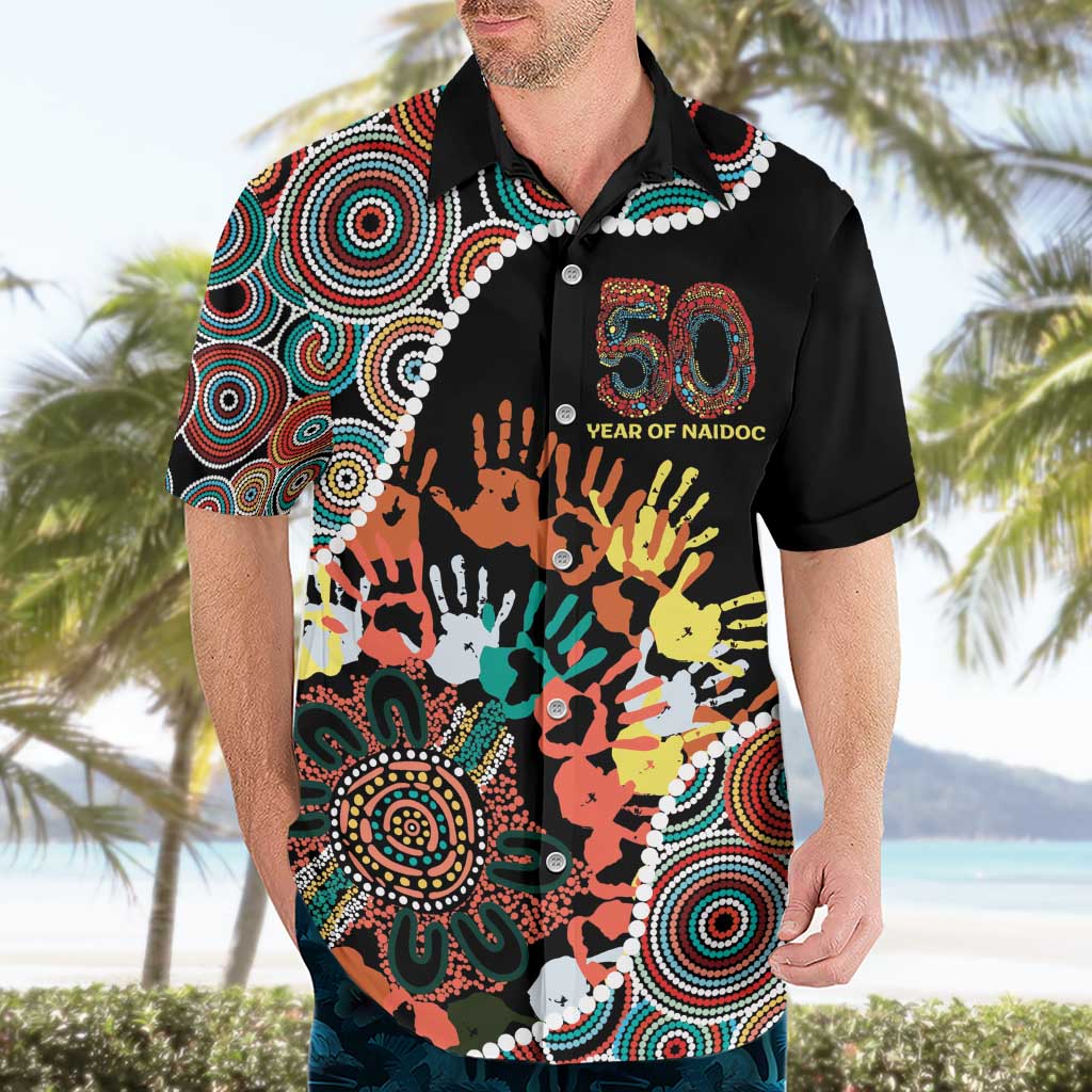Honouring 50 Year Of NAIDOC Hawaiian Shirt Honouring The Next Generation Red Aboriginal Art
