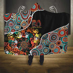 Honouring 50 Year Of NAIDOC Hooded Blanket Honouring The Next Generation Red Aboriginal Art