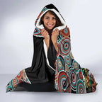 Honouring 50 Year Of NAIDOC Hooded Blanket Honouring The Next Generation Red Aboriginal Art