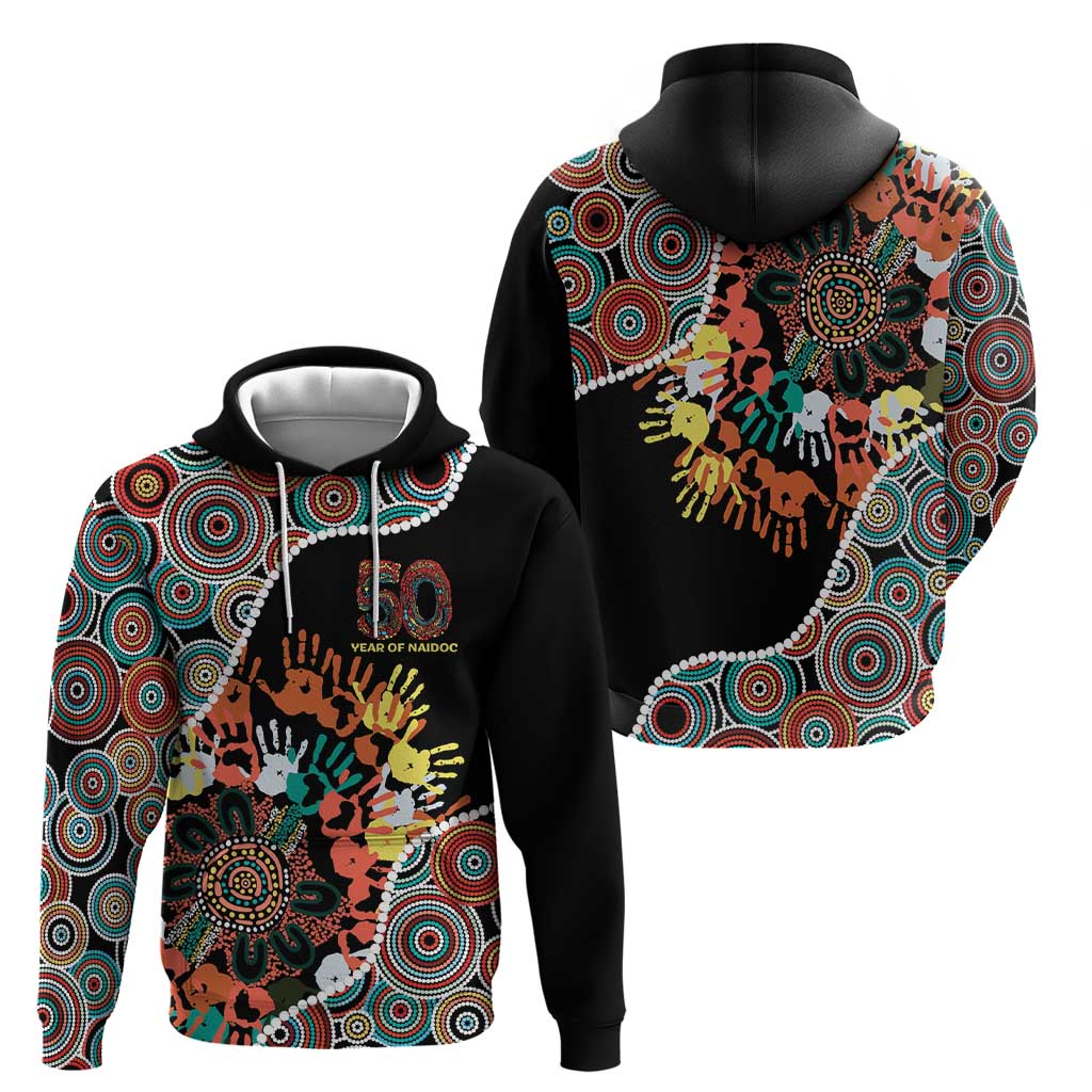 Honouring 50 Year Of NAIDOC Hoodie Honouring The Next Generation Red Aboriginal Art
