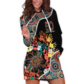 Honouring 50 Year Of NAIDOC Hoodie Dress Honouring The Next Generation Red Aboriginal Art