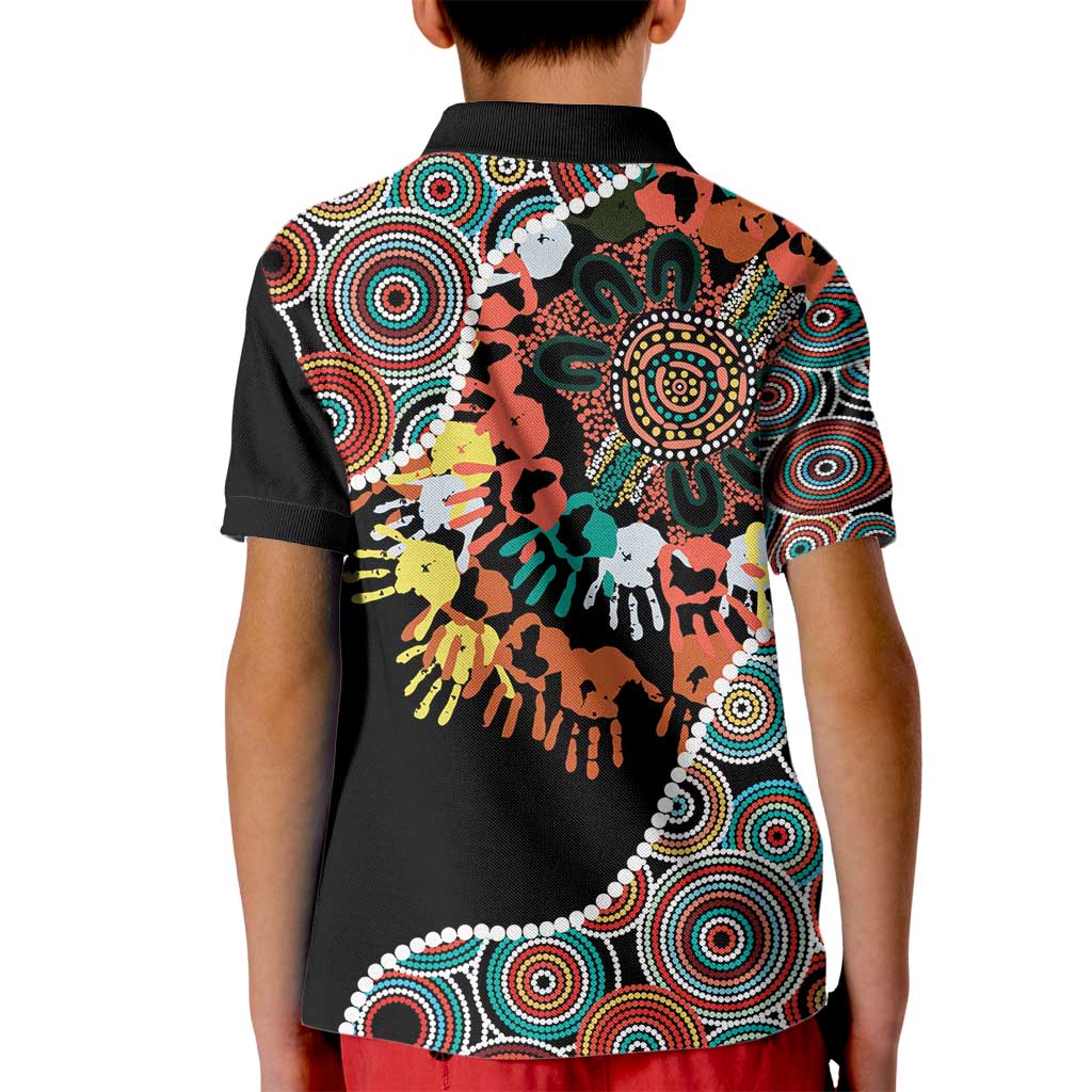 Honouring 50 Year Of NAIDOC Kid Polo Shirt Honouring The Next Generation Red Aboriginal Art