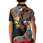 Honouring 50 Year Of NAIDOC Kid Polo Shirt Honouring The Next Generation Red Aboriginal Art