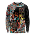 Honouring 50 Year Of NAIDOC Long Sleeve Shirt Honouring The Next Generation Red Aboriginal Art