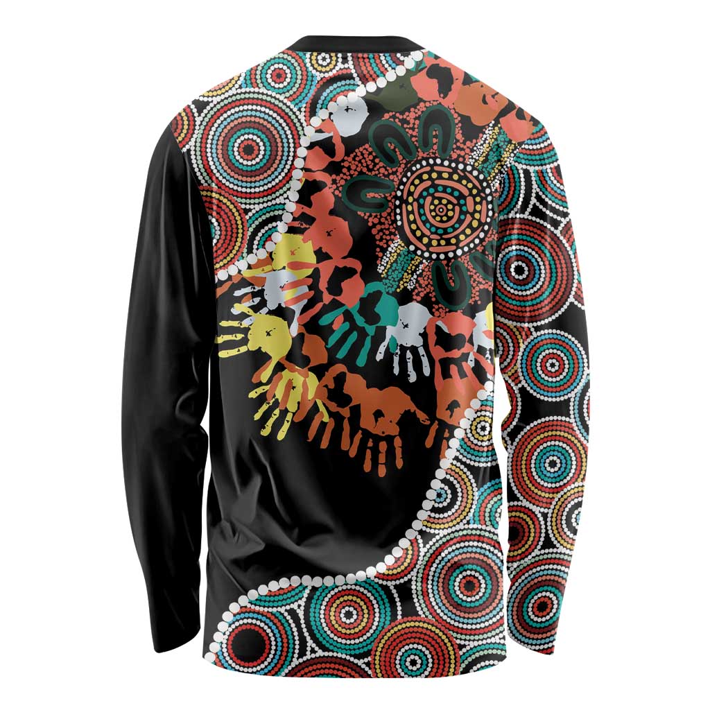 Honouring 50 Year Of NAIDOC Long Sleeve Shirt Honouring The Next Generation Red Aboriginal Art