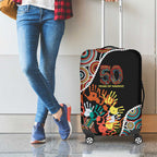 Honouring 50 Year Of NAIDOC Luggage Cover Honouring The Next Generation Red Aboriginal Art