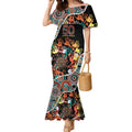 Honouring 50 Year Of NAIDOC Mermaid Dress Honouring The Next Generation Red Aboriginal Art