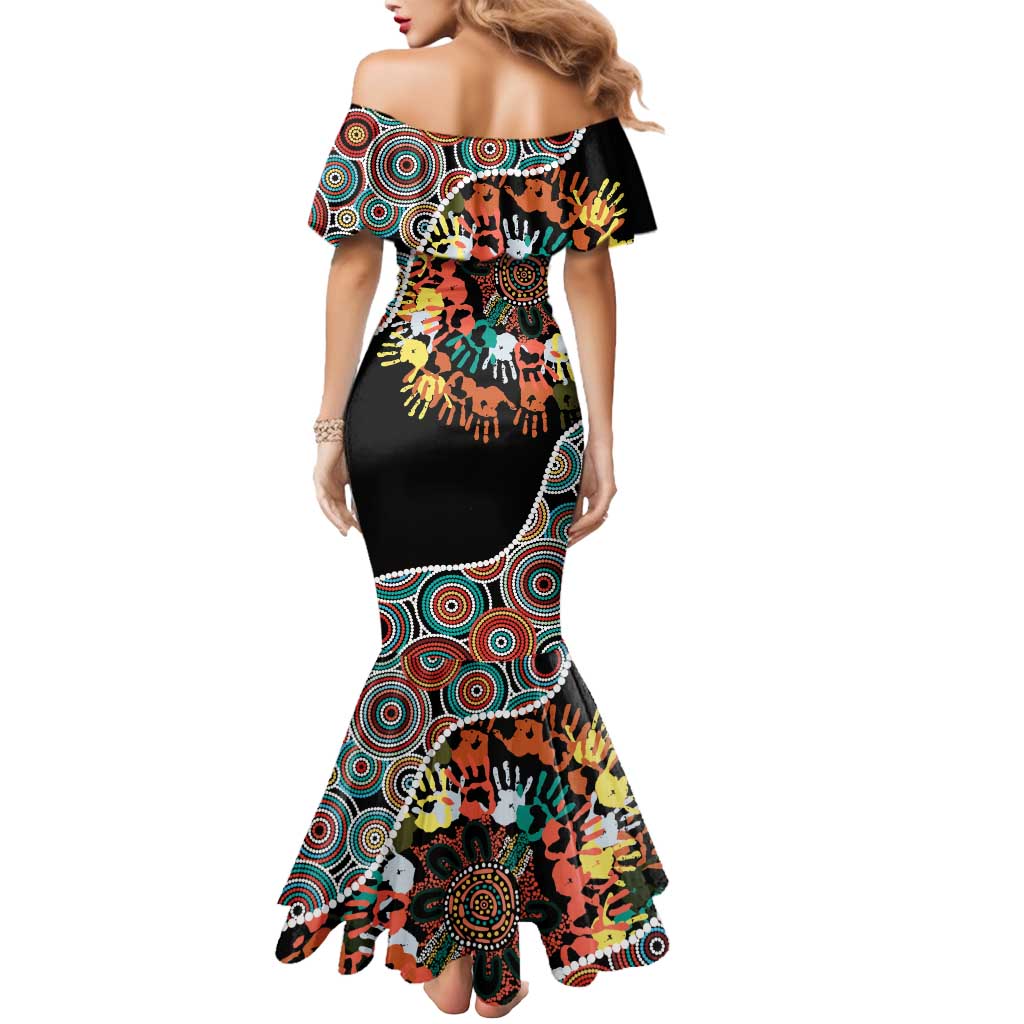 Honouring 50 Year Of NAIDOC Mermaid Dress Honouring The Next Generation Red Aboriginal Art