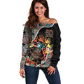 Honouring 50 Year Of NAIDOC Off Shoulder Sweater Honouring The Next Generation Red Aboriginal Art