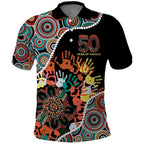 Honouring 50 Year Of NAIDOC Polo Shirt Honouring The Next Generation Red Aboriginal Art