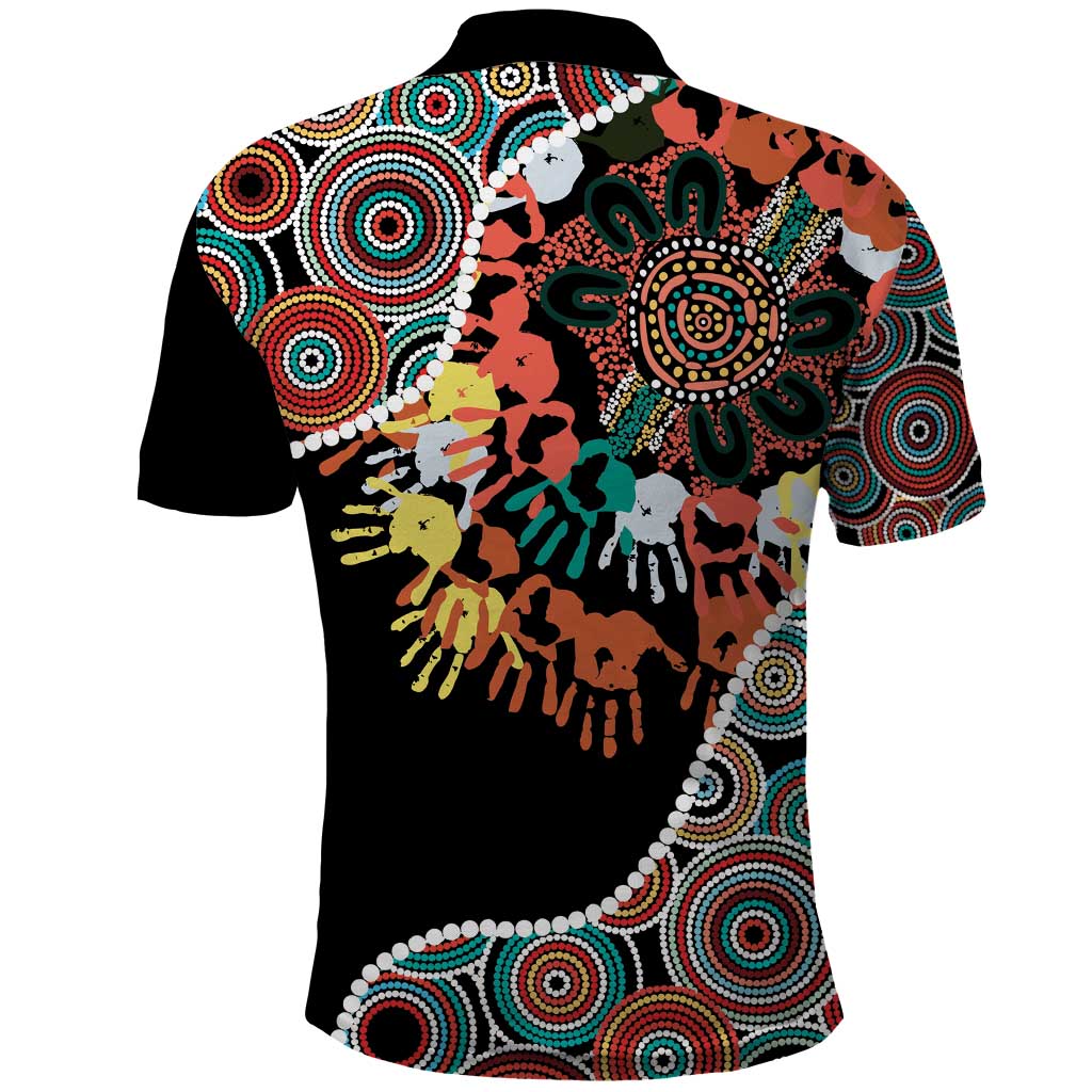 Honouring 50 Year Of NAIDOC Polo Shirt Honouring The Next Generation Red Aboriginal Art