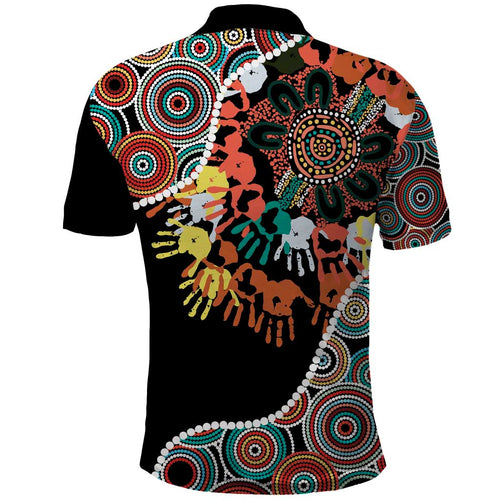 Honouring 50 Year Of NAIDOC Polo Shirt Honouring The Next Generation Red Aboriginal Art