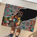 Honouring 50 Year Of NAIDOC Rubber Doormat Honouring The Next Generation Red Aboriginal Art